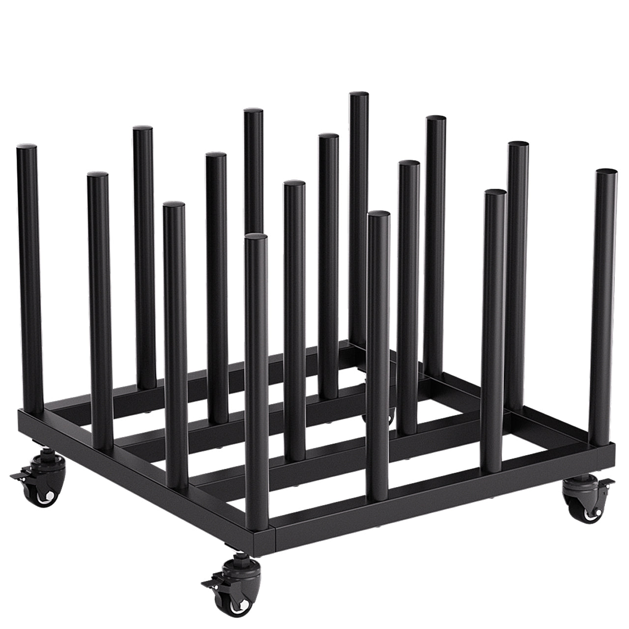Vinyl Storage Cart Mobile Rack