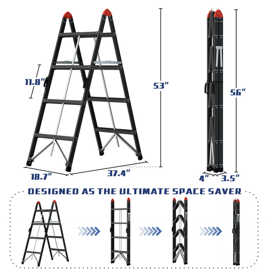 4-Step Steel Multi-purpose Ladder