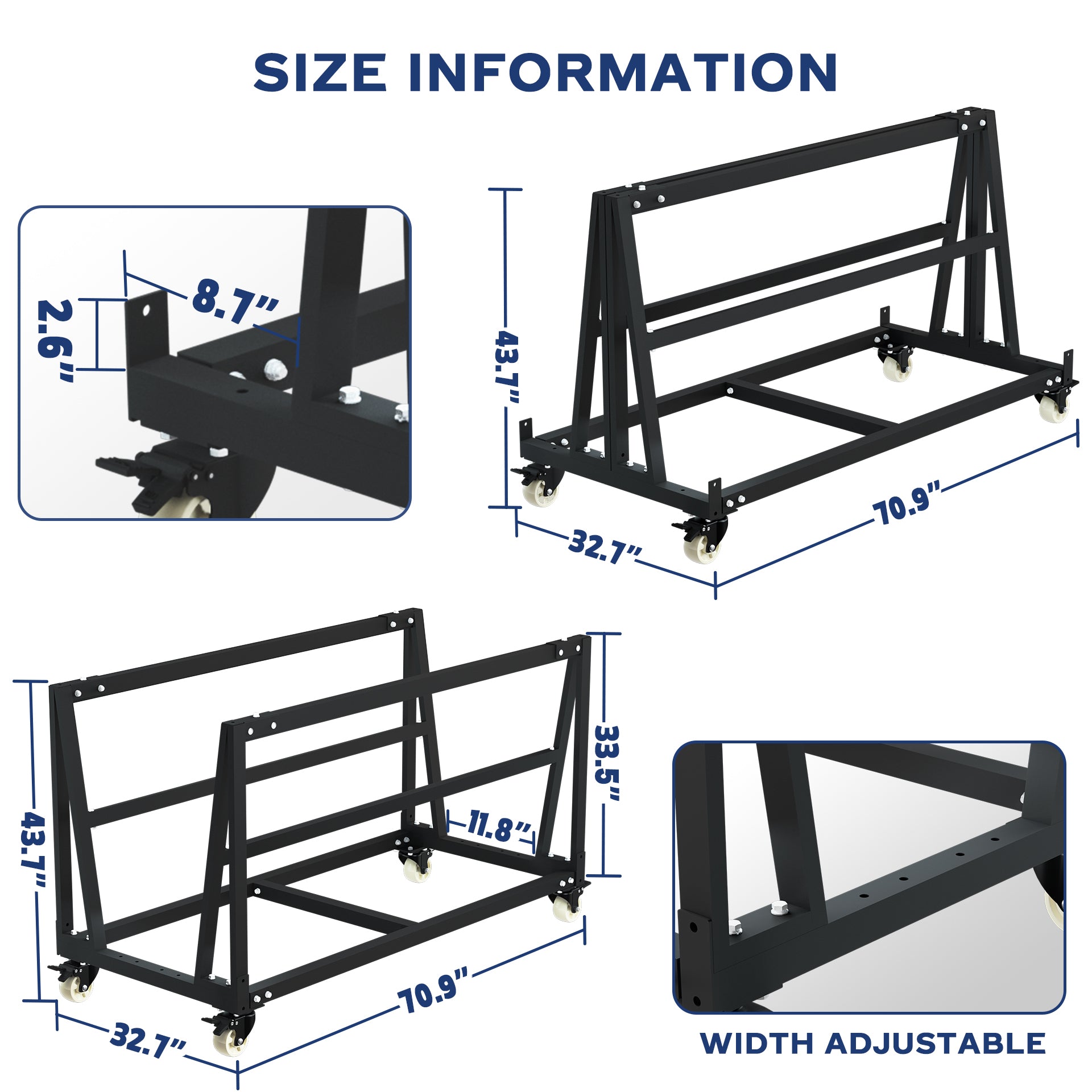Mobile Heavy panel cart