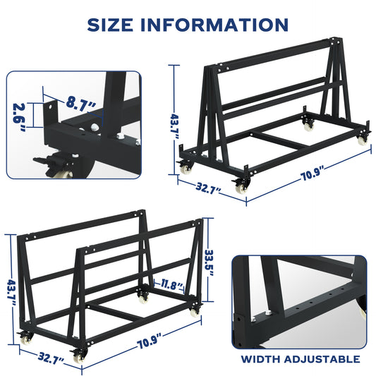 Mobile Heavy panel cart