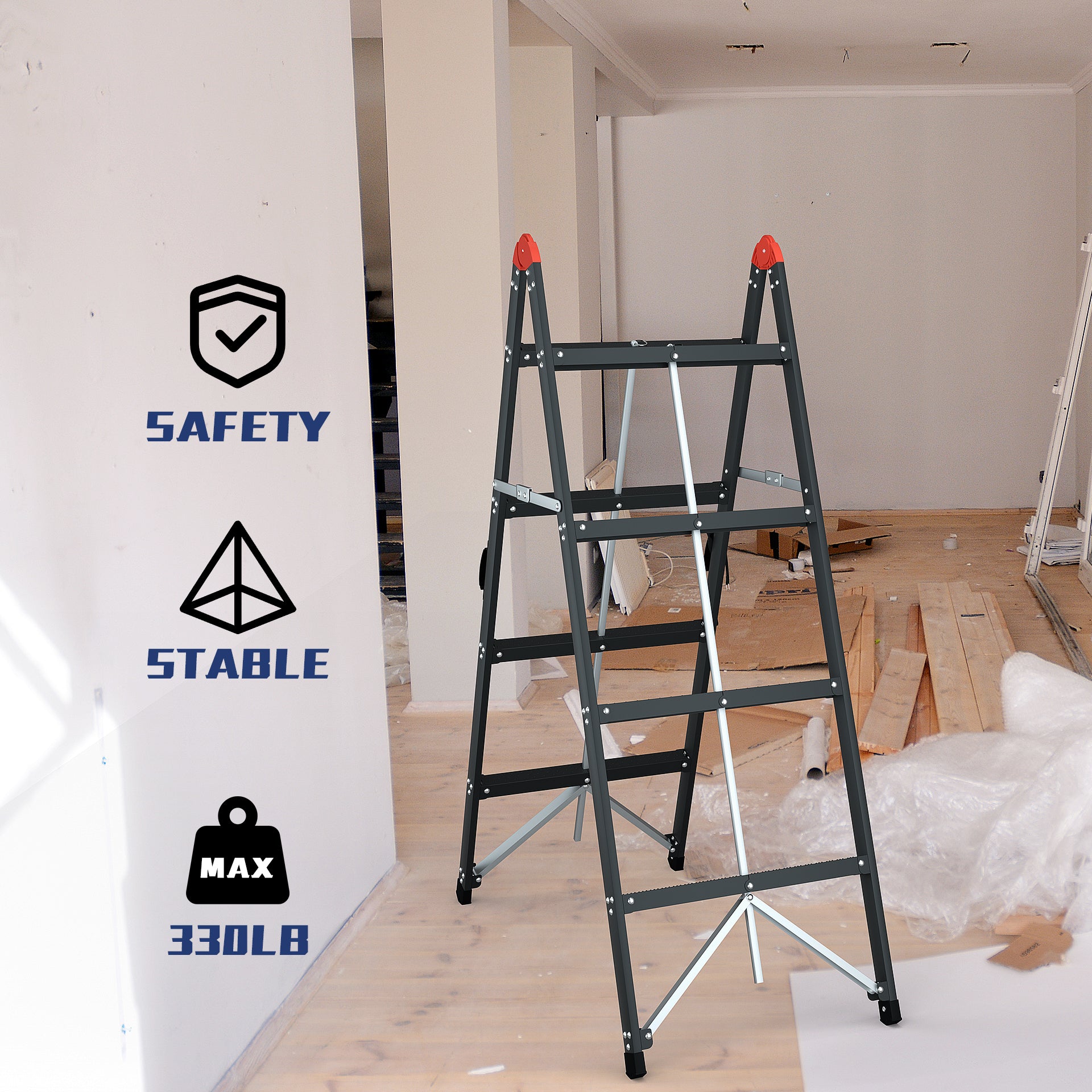 4-Step Steel Multi-purpose Ladder
