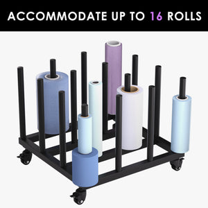 Vinyl Storage Cart Mobile Rack