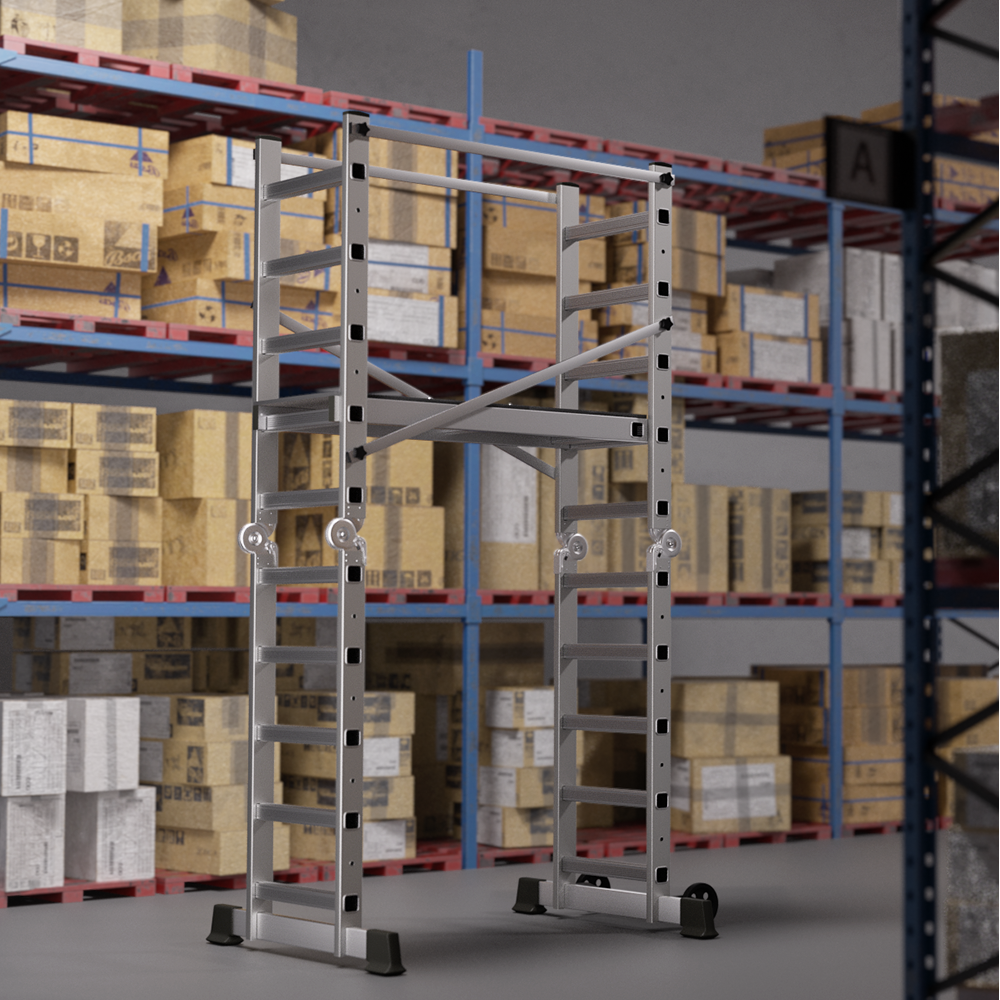 Aluminum Foldable Scaffolding Ladder