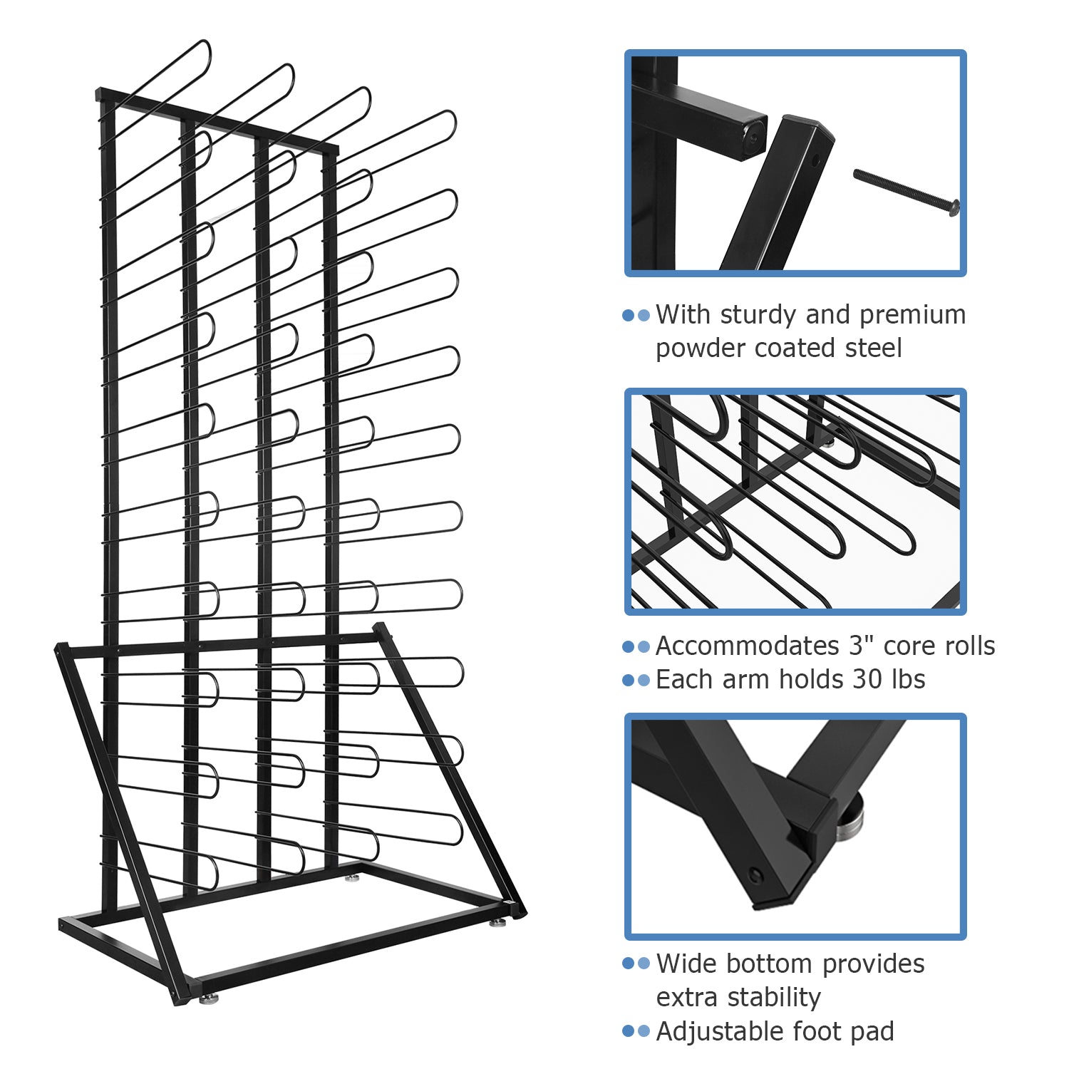 Vinyl Roll Floor Storage Rack