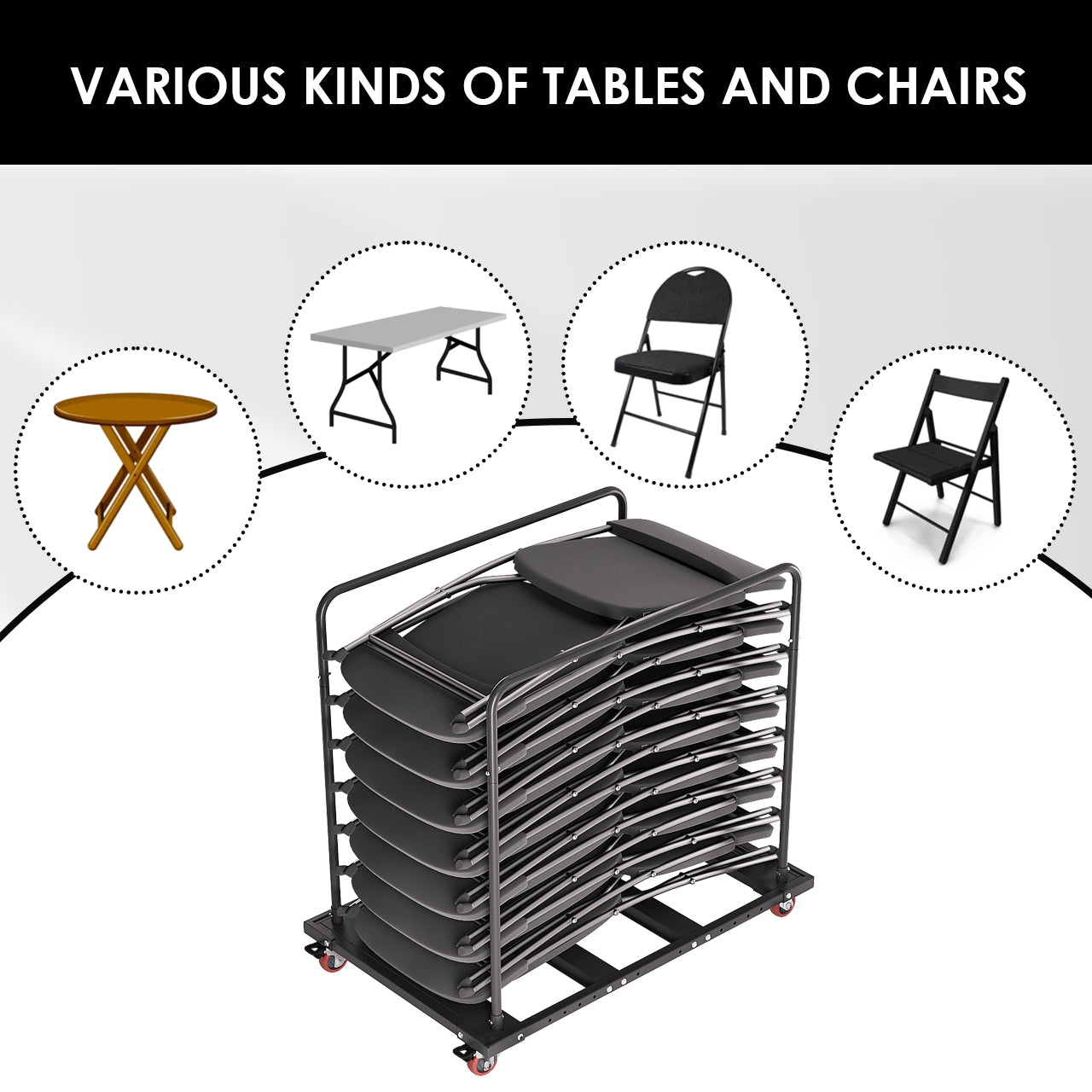 Folding Table Cart