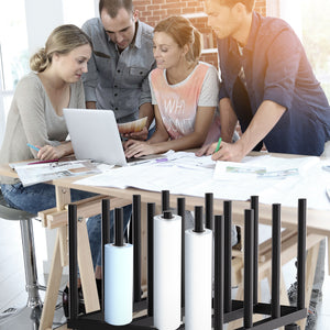 Vinyl Storage Cart Mobile Rack