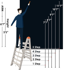 6-Step Aluminium Multi-purpose Ladder