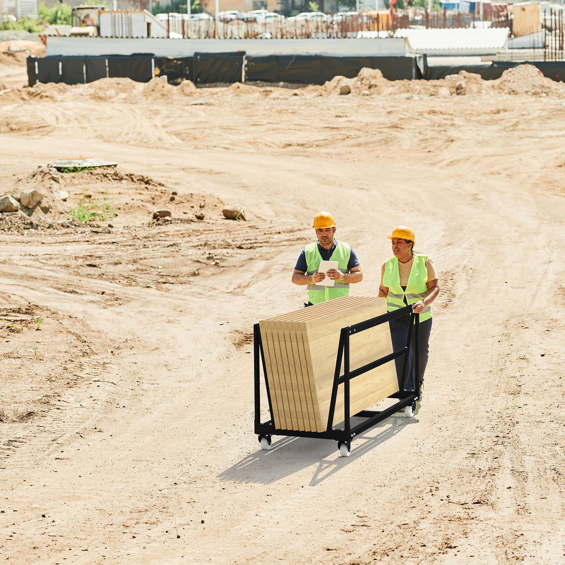 Mobile Heavy panel cart