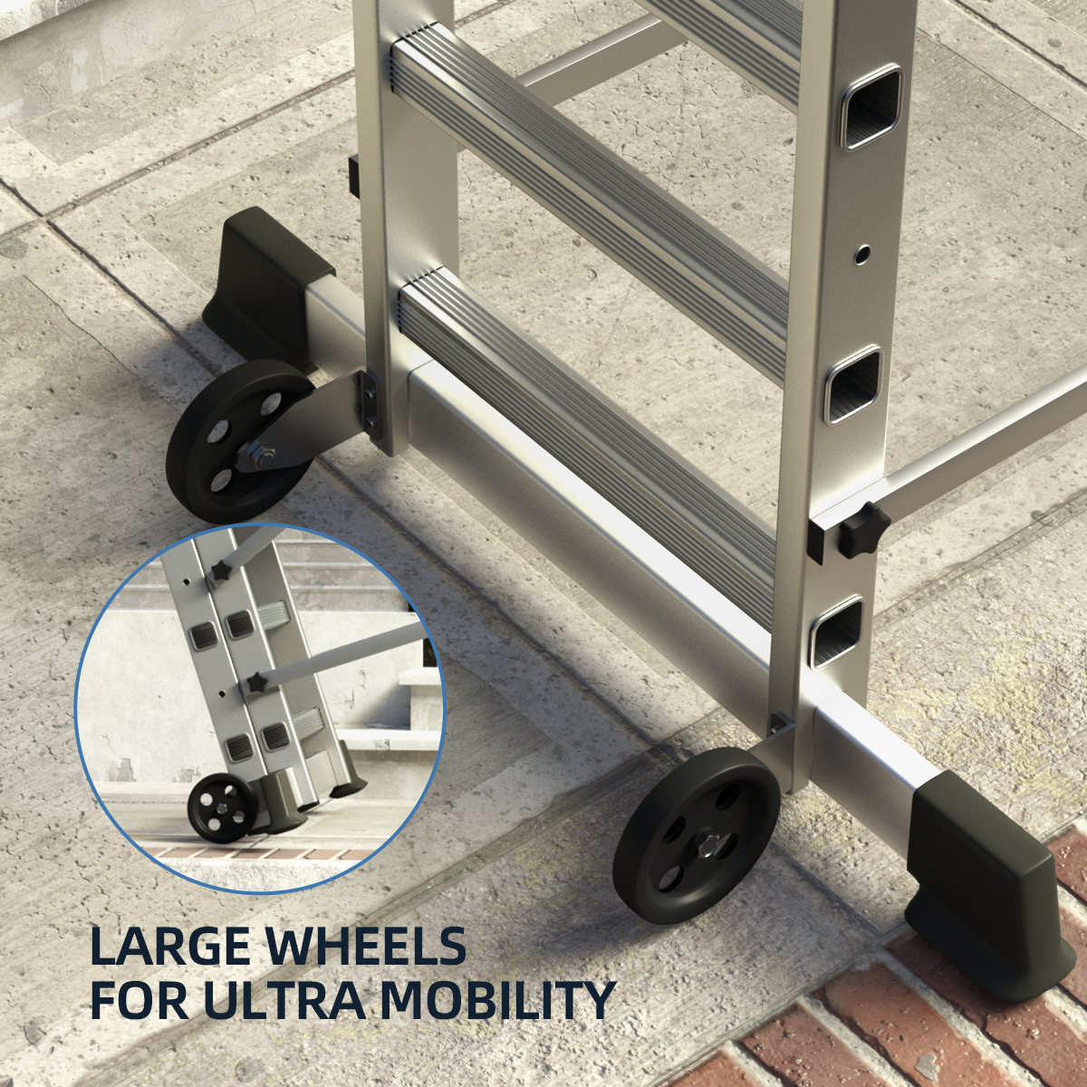 Aluminum Foldable Scaffolding Ladder