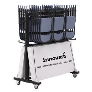 Folding Table and Chairs Cart