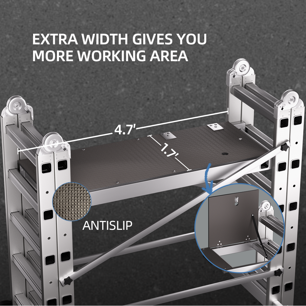 Aluminum Foldable Scaffolding Ladder